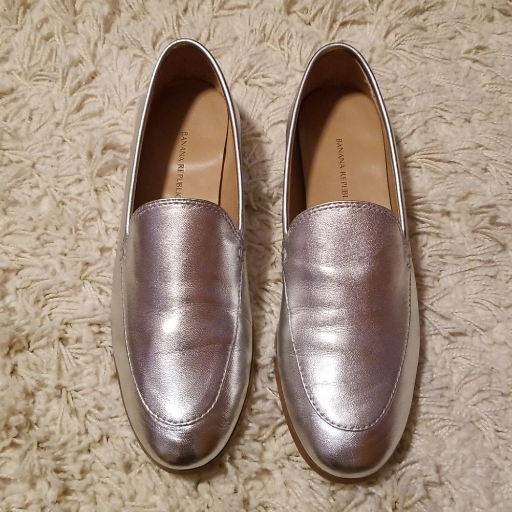 Banana Republic Silver Demi Loafer